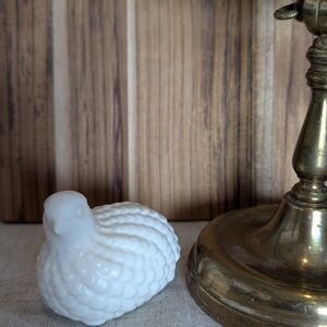 White Ceramic Bird Figurine